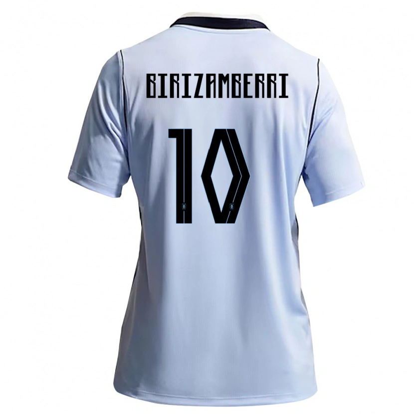 Danxen Mujer Camiseta Uruguay Carolina Birizamberri #10 Azul Cielo Blanco 1ª Equipación 26-28 La Camisa