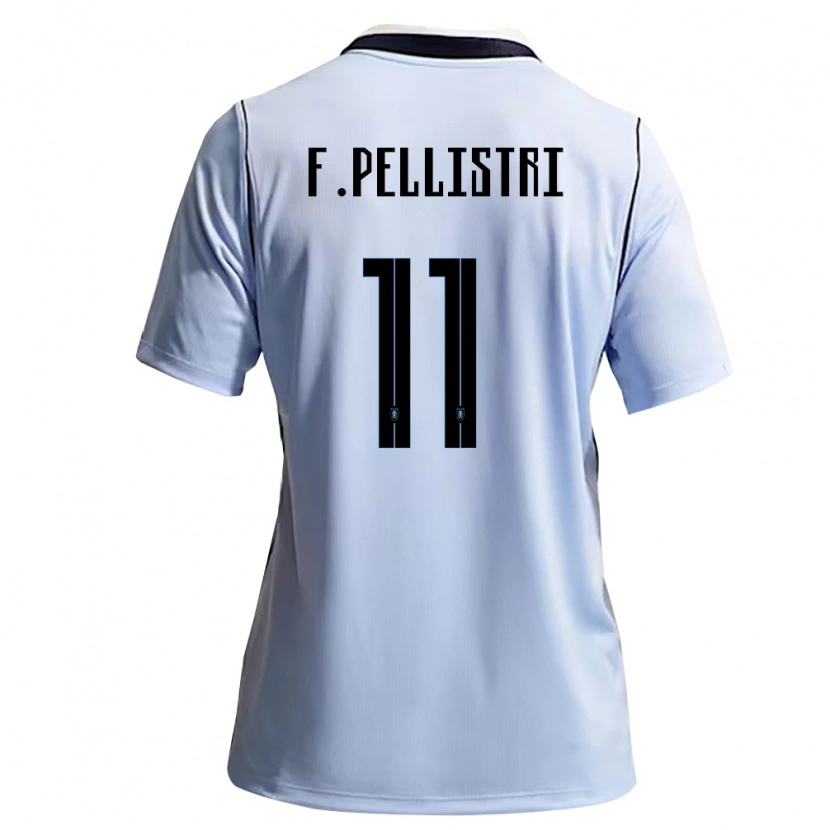 Danxen Mujer Camiseta Uruguay Facundo Pellistri #11 Azul Cielo Blanco 1ª Equipación 26-28 La Camisa