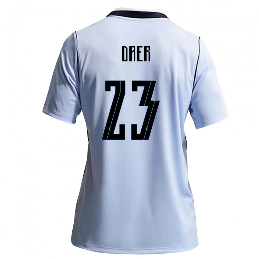 Danxen Mujer Camiseta Uruguay Zulma Daer #23 Azul Cielo Blanco 1ª Equipación 26-28 La Camisa