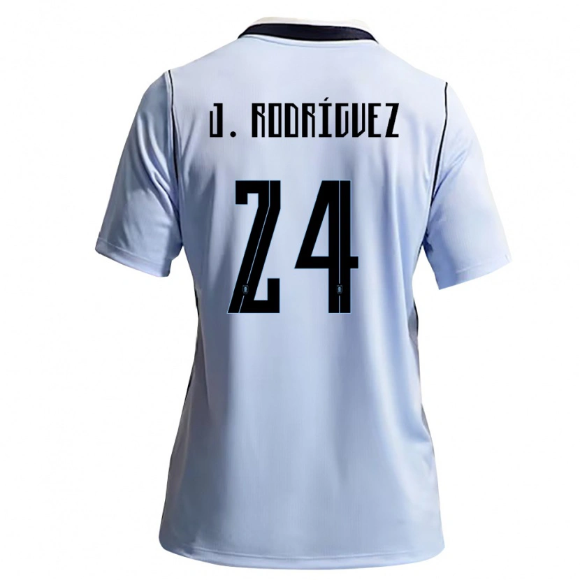 Danxen Mujer Camiseta Uruguay José Luis Rodríguez #24 Azul Cielo Blanco 1ª Equipación 26-28 La Camisa