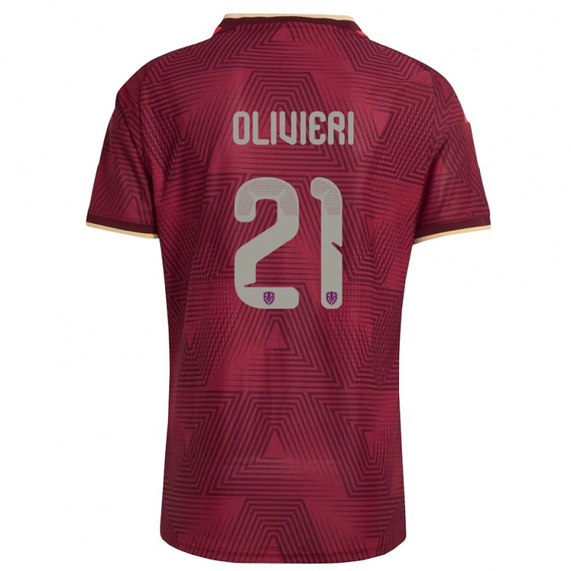 Danxen Mujer Camiseta Venezuela Bárbara Olivieri #21 Borgoña Oro Amarillo 1ª Equipación 26-28 La Camisa