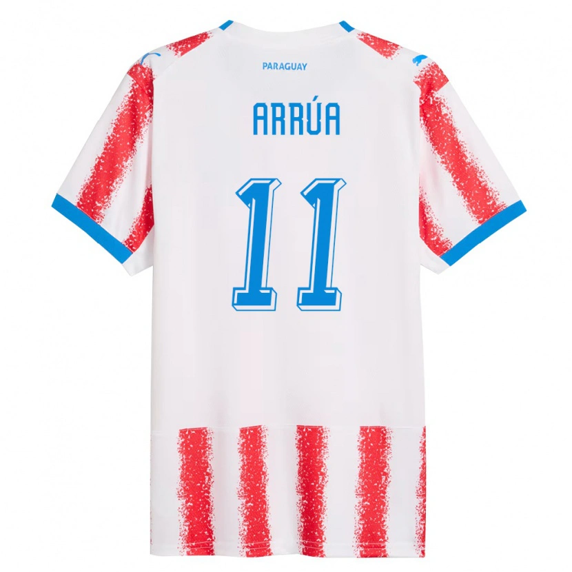 Danxen Mujer Camiseta Paraguay Enzo Arrúa #11 Blanco Rojo Azul 1ª Equipación 26-28 La Camisa