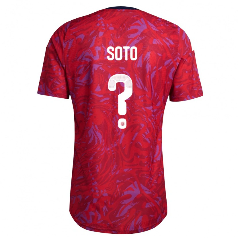 Danxen Mujer Camiseta Costa Rica Andrey Soto #0 Rojo Púrpura Marino 1ª Equipación 26-28 La Camisa
