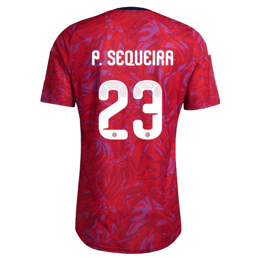 Danxen Mujer Camiseta Costa Rica Patrick Sequeira #23 Rojo Púrpura Marino 1ª Equipación 26-28 La Camisa