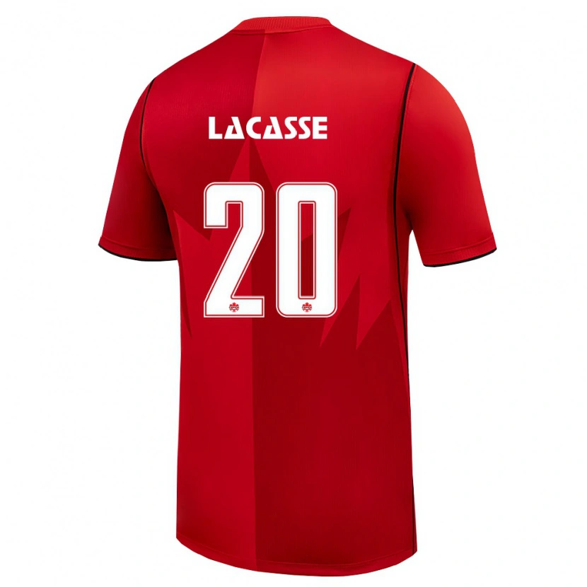 Danxen Mujer Camiseta Canadá Cloe Lacasse #20 Rojo Blanco 1ª Equipación 26-28 La Camisa