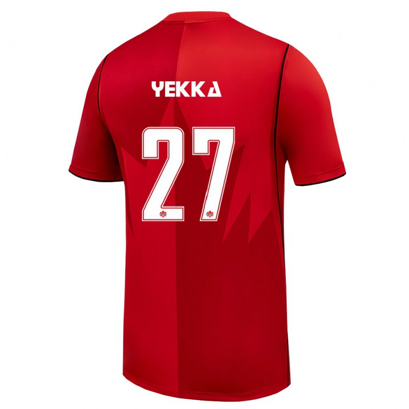 Danxen Mujer Camiseta Canadá Sura Yekka #27 Rojo Blanco 1ª Equipación 26-28 La Camisa