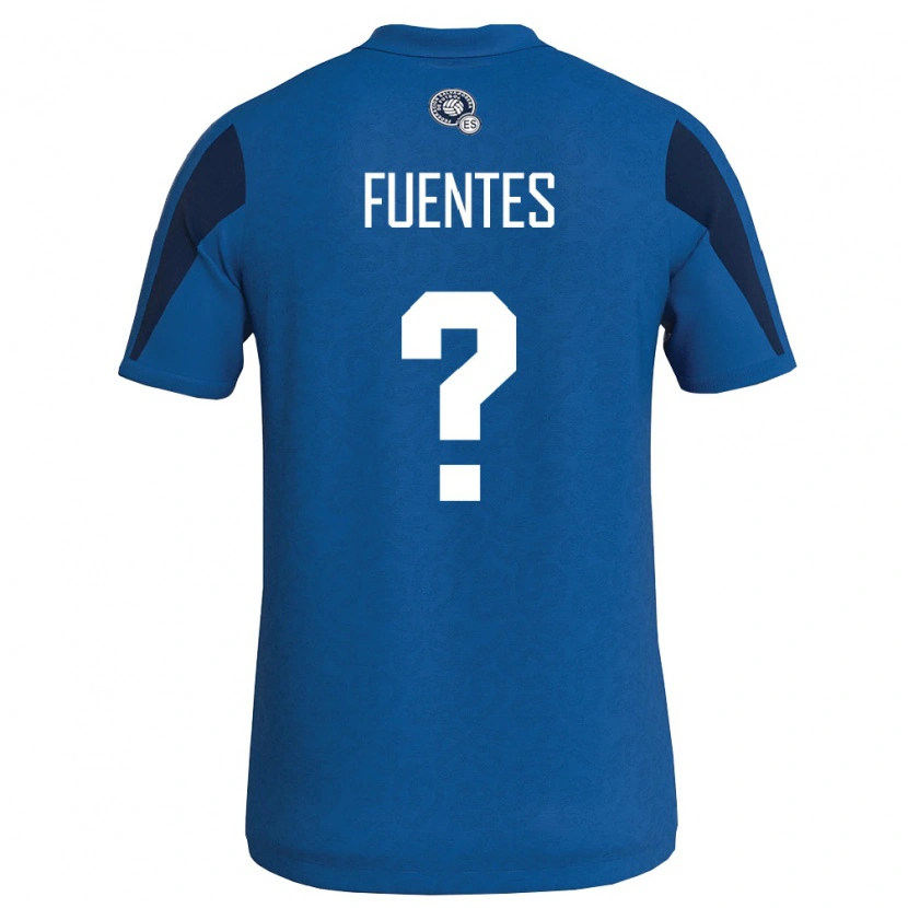 Danxen Mujer Camiseta El Salvador René Fuentes #0 Azul Marino 1ª Equipación 26-28 La Camisa
