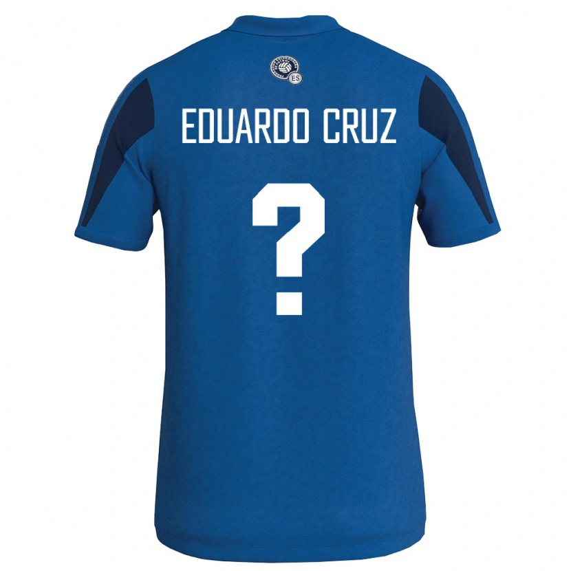 Danxen Mujer Camiseta El Salvador Eduardo Cruz #0 Azul Marino 1ª Equipación 26-28 La Camisa