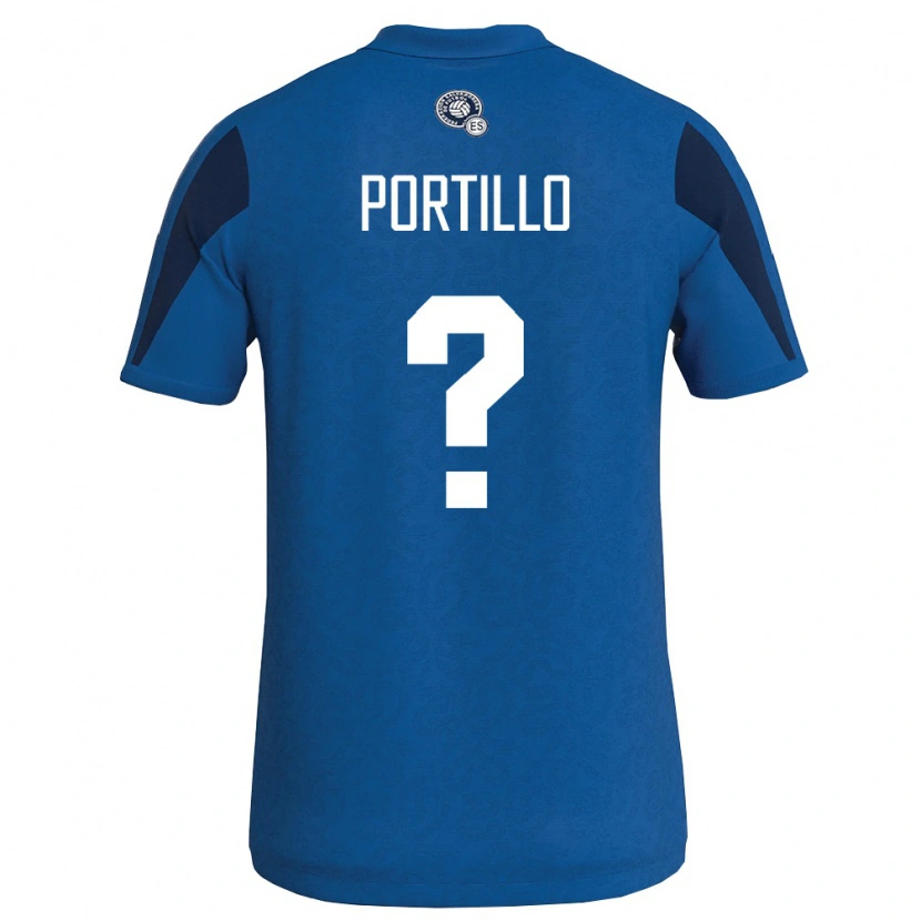 Danxen Mujer Camiseta El Salvador Cristian Portillo #0 Azul Marino 1ª Equipación 26-28 La Camisa