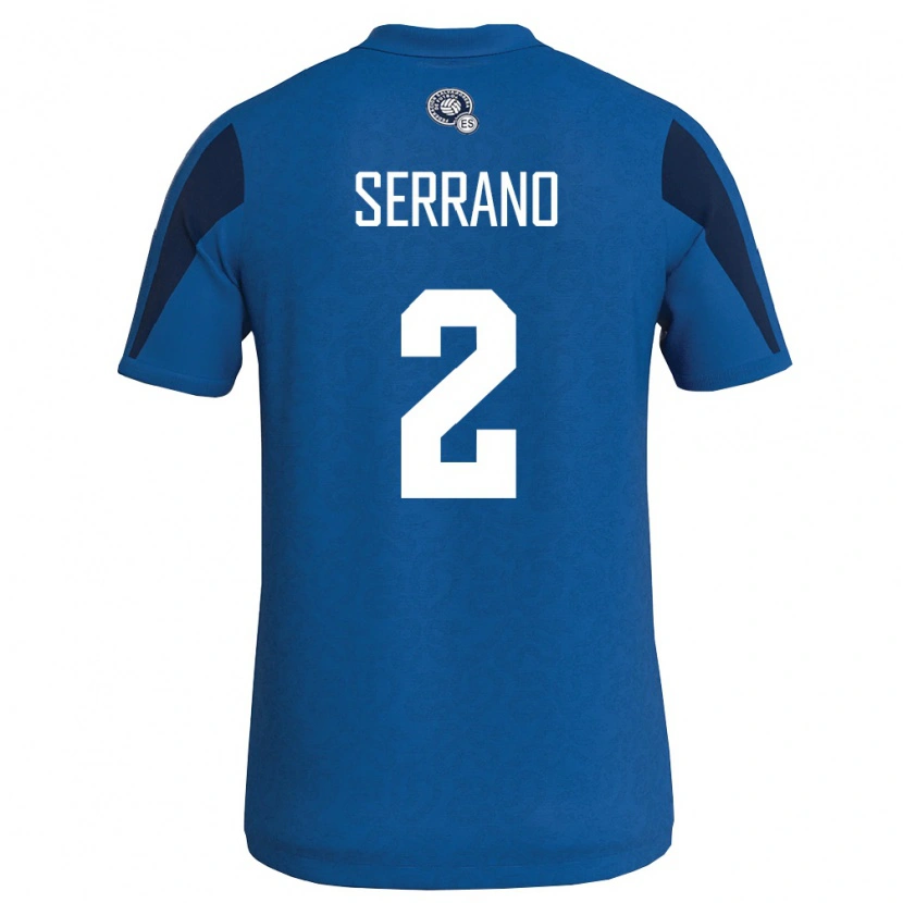 Danxen Mujer Camiseta El Salvador Alejandro Serrano #2 Azul Marino 1ª Equipación 26-28 La Camisa
