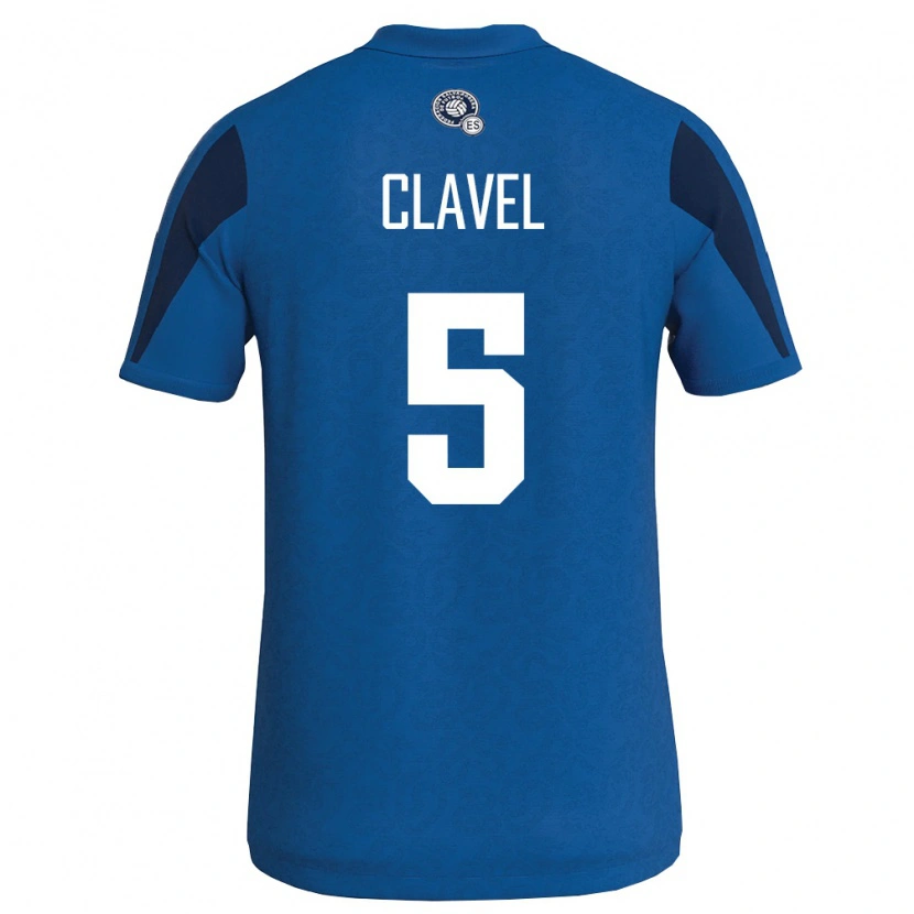 Danxen Mujer Camiseta El Salvador Rudy Clavel #5 Azul Marino 1ª Equipación 26-28 La Camisa