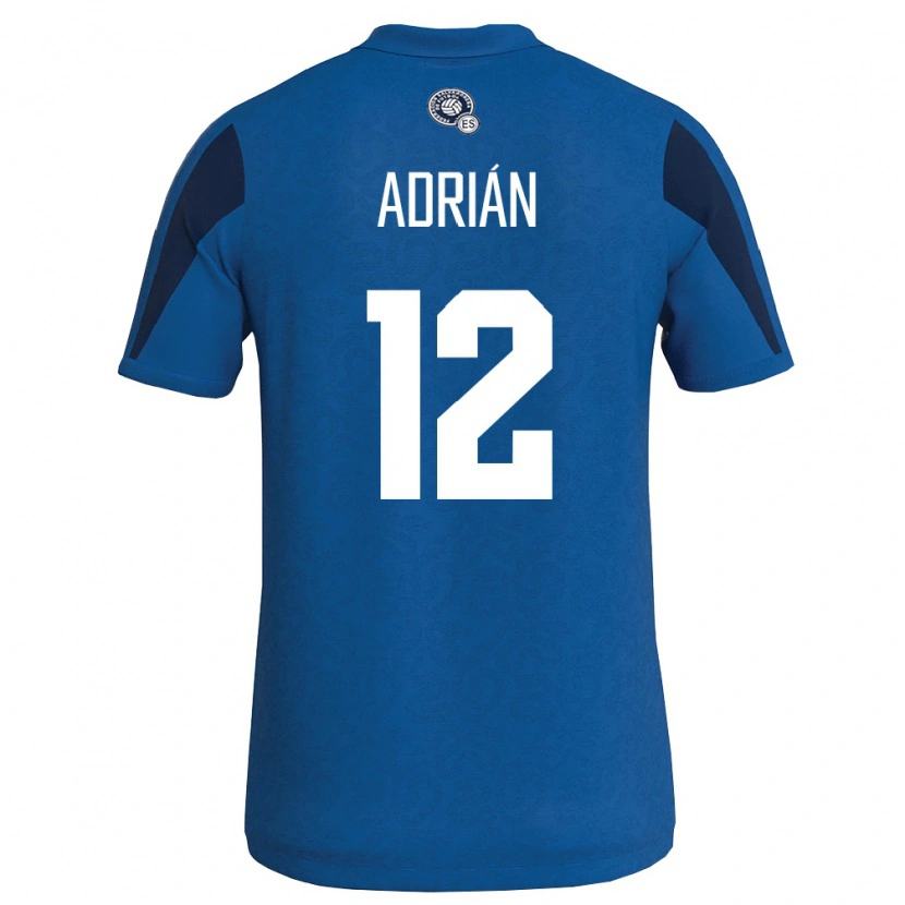 Danxen Mujer Camiseta El Salvador Adrián Aguilar #12 Azul Marino 1ª Equipación 26-28 La Camisa