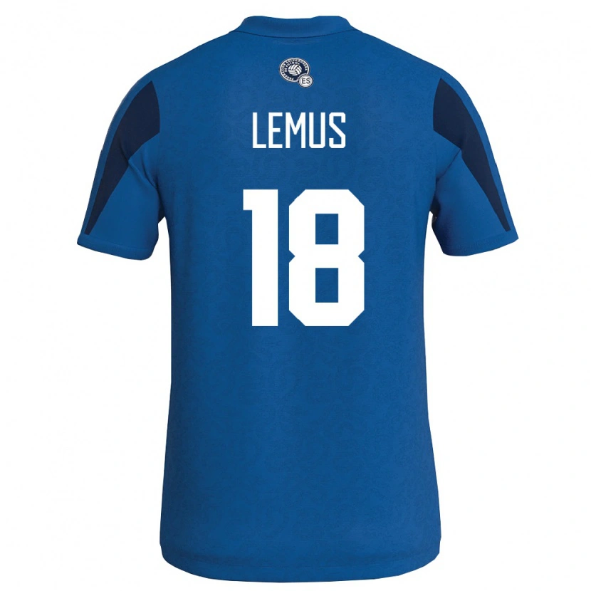 Danxen Mujer Camiseta El Salvador Hamilton Lemus #18 Azul Marino 1ª Equipación 26-28 La Camisa