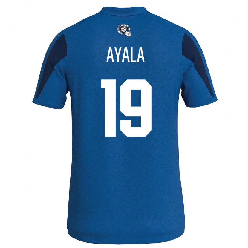 Danxen Mujer Camiseta El Salvador Paolo Ayala #19 Azul Marino 1ª Equipación 26-28 La Camisa