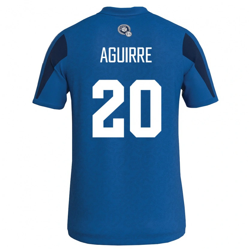 Danxen Mujer Camiseta El Salvador Jonathan Aguirre #20 Azul Marino 1ª Equipación 26-28 La Camisa