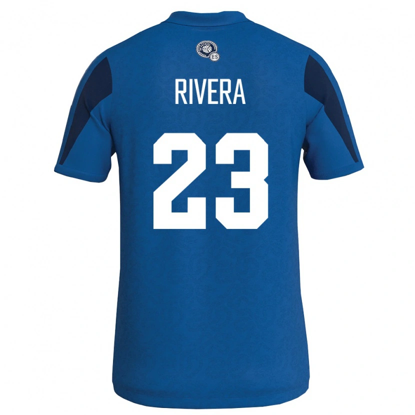 Danxen Mujer Camiseta El Salvador Noel Rivera #23 Azul Marino 1ª Equipación 26-28 La Camisa
