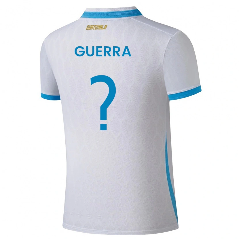 Danxen Mujer Camiseta Guatemala Decarlo Guerra #0 Blanco Azul Cielo Oro 1ª Equipación 26-28 La Camisa