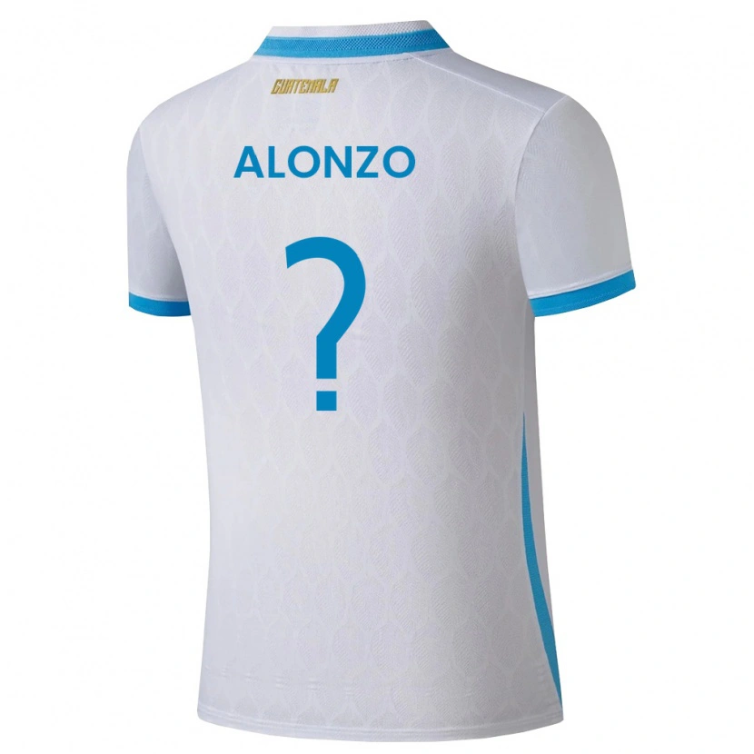 Danxen Mujer Camiseta Guatemala Anya Alonzo #0 Blanco Azul Cielo Oro 1ª Equipación 26-28 La Camisa