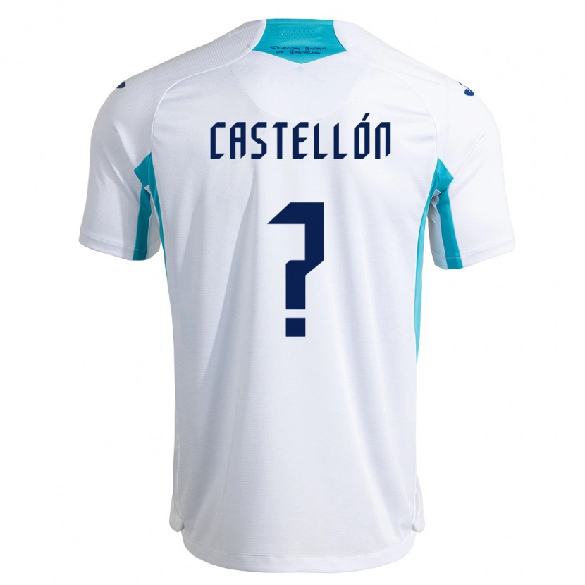 Danxen Mujer Camiseta Honduras Ingris Castellón #0 Blanco Azul Azul Cielo 1ª Equipación 26-28 La Camisa