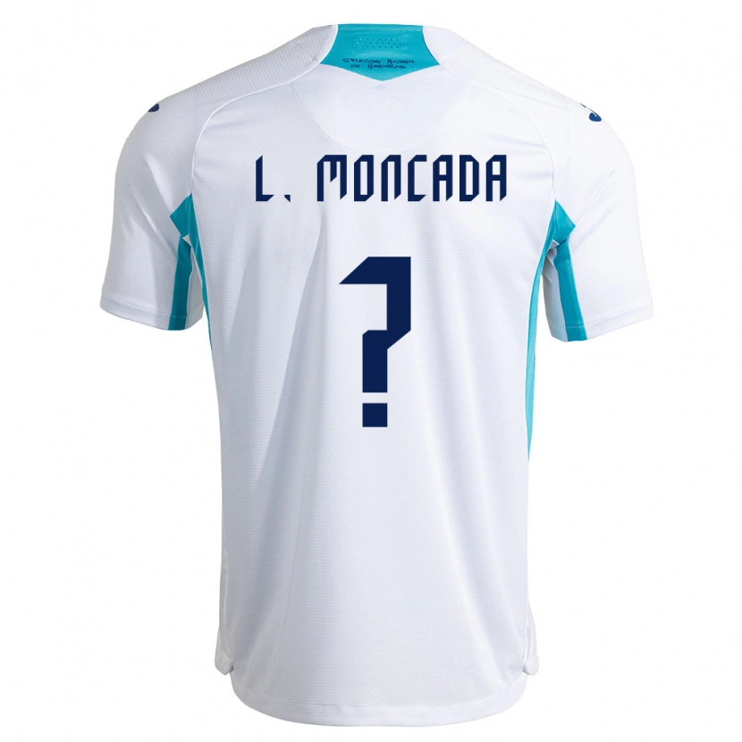 Danxen Mujer Camiseta Honduras Linda Moncada #0 Blanco Azul Azul Cielo 1ª Equipación 26-28 La Camisa