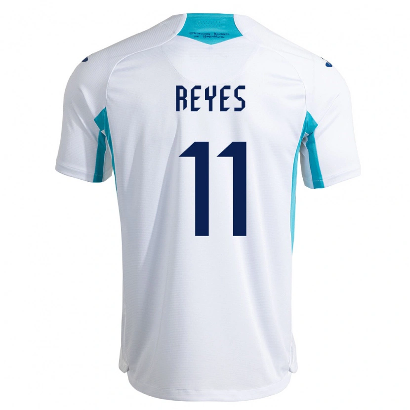 Danxen Mujer Camiseta Honduras Marco Reyes #11 Blanco Azul Azul Cielo 1ª Equipación 26-28 La Camisa