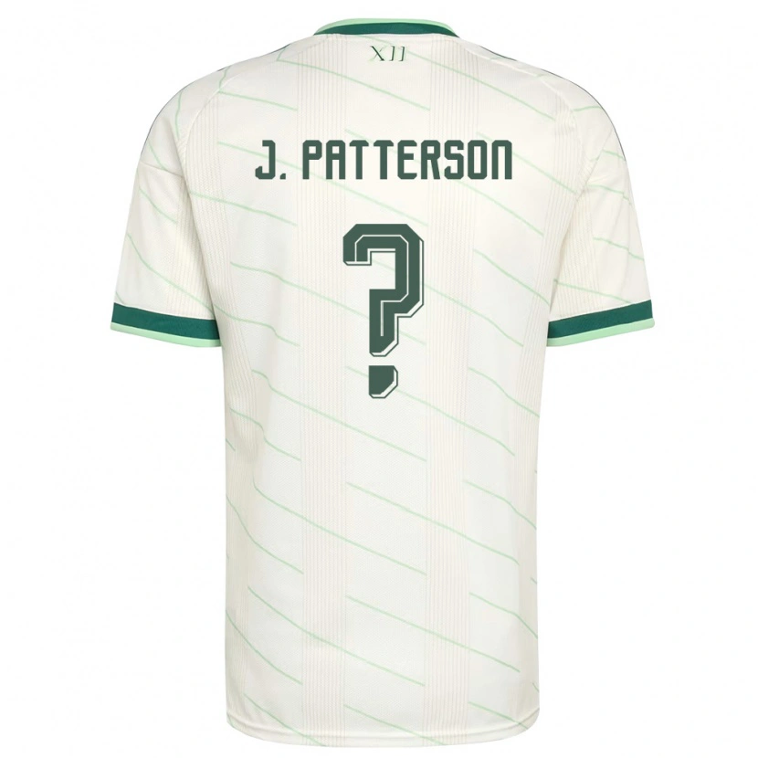 Danxen Mujer Camiseta Irlanda Del Norte Jack Patterson #0 Blanco Verde 2ª Equipación 26-28 La Camisa