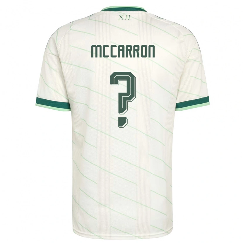 Danxen Mujer Camiseta Irlanda Del Norte Daniel Mccarron #0 Blanco Verde 2ª Equipación 26-28 La Camisa