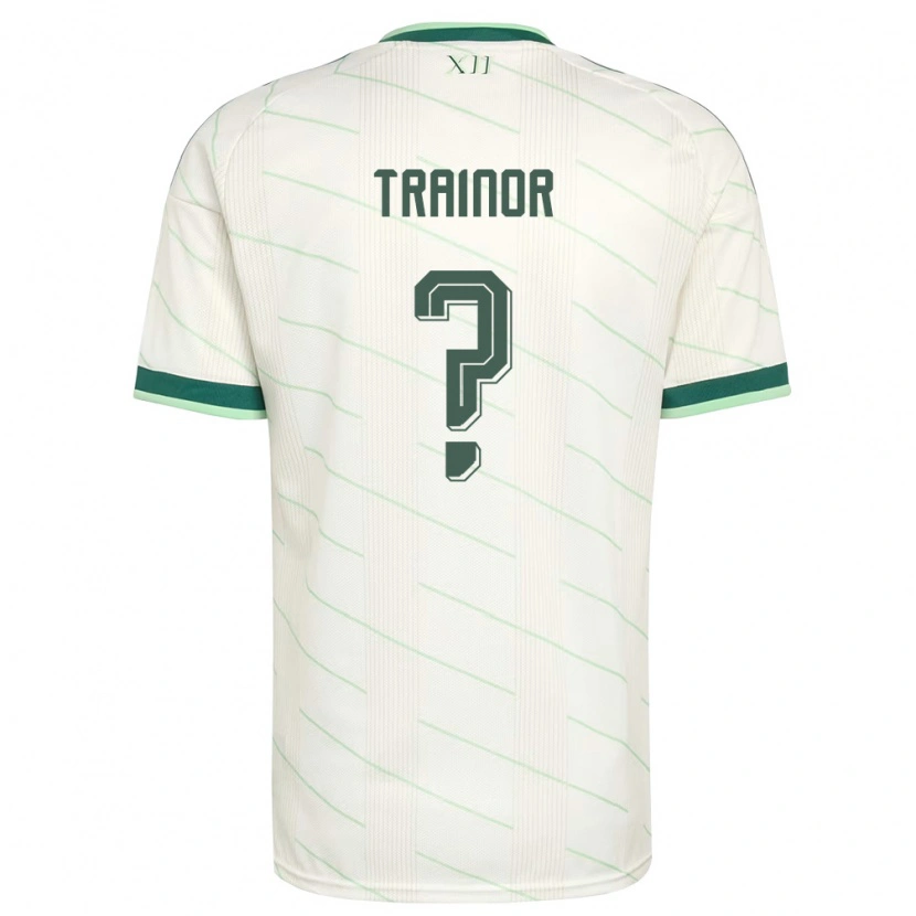 Danxen Mujer Camiseta Irlanda Del Norte Sonny Trainor #0 Blanco Verde 2ª Equipación 26-28 La Camisa