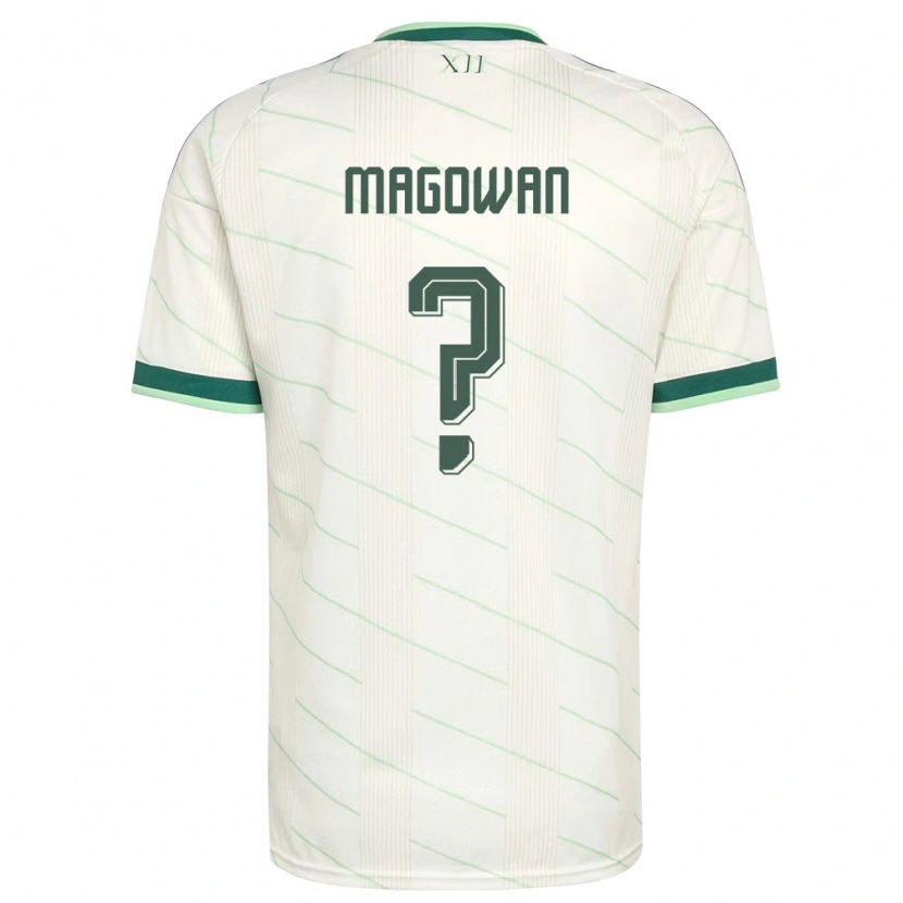 Danxen Mujer Camiseta Irlanda Del Norte Zak Magowan #0 Blanco Verde 2ª Equipación 26-28 La Camisa