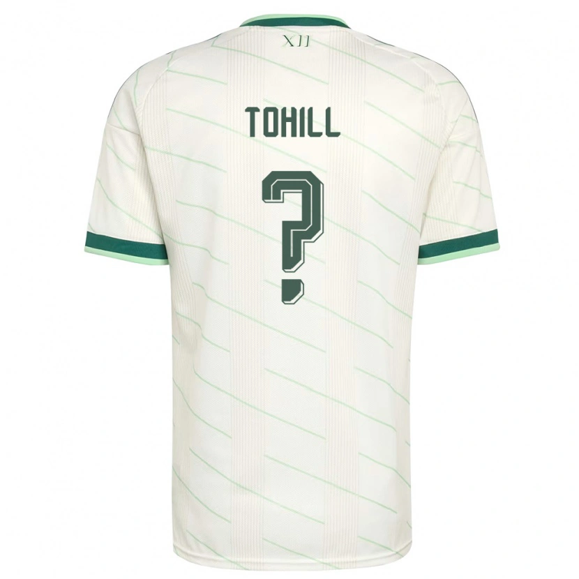 Danxen Mujer Camiseta Irlanda Del Norte Eamon Tohill #0 Blanco Verde 2ª Equipación 26-28 La Camisa
