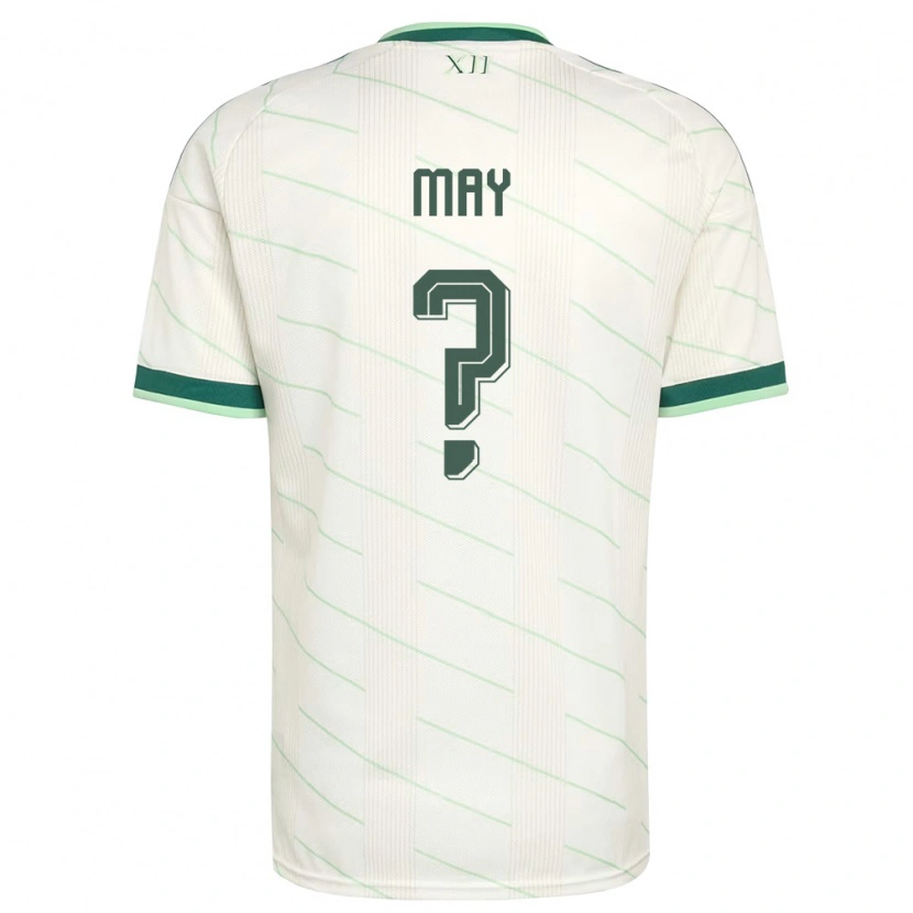 Danxen Mujer Camiseta Irlanda Del Norte Jack May #0 Blanco Verde 2ª Equipación 26-28 La Camisa
