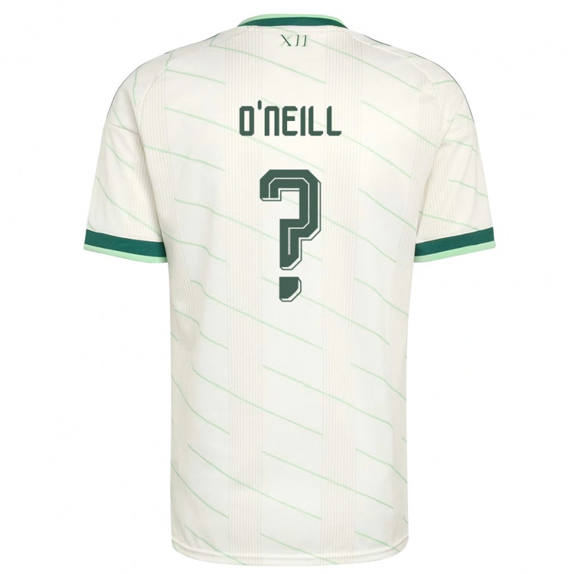 Danxen Mujer Camiseta Irlanda Del Norte Conleth O'neill #0 Blanco Verde 2ª Equipación 26-28 La Camisa