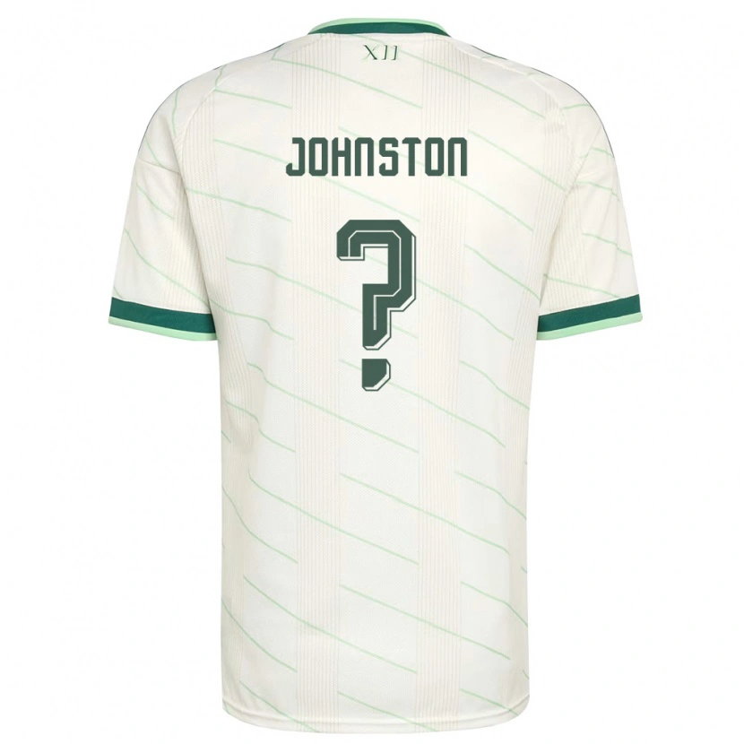 Danxen Mujer Camiseta Irlanda Del Norte Carl Johnston #0 Blanco Verde 2ª Equipación 26-28 La Camisa
