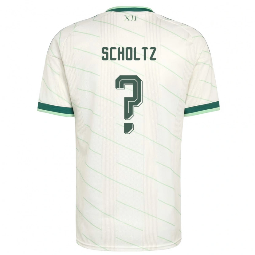Danxen Mujer Camiseta Irlanda Del Norte Phoenix Scholtz #0 Blanco Verde 2ª Equipación 26-28 La Camisa