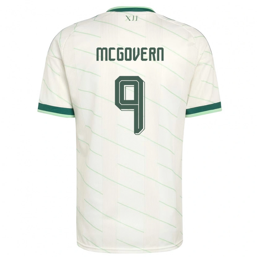 Danxen Mujer Camiseta Irlanda Del Norte Paul Mcgovern #9 Blanco Verde 2ª Equipación 26-28 La Camisa