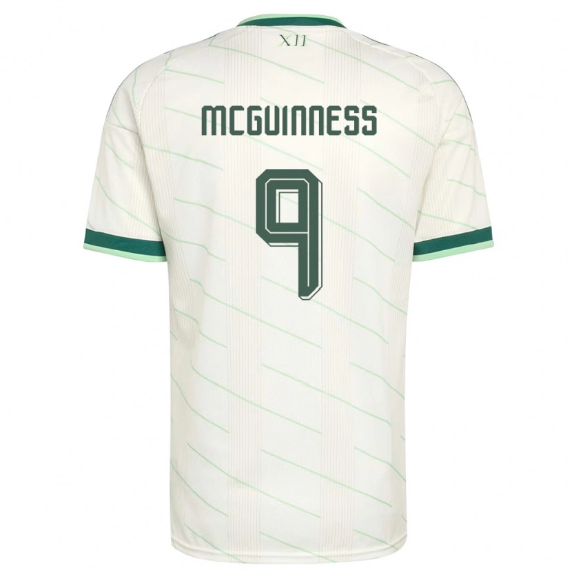 Danxen Mujer Camiseta Irlanda Del Norte Kirsty Mcguinness #9 Blanco Verde 2ª Equipación 26-28 La Camisa