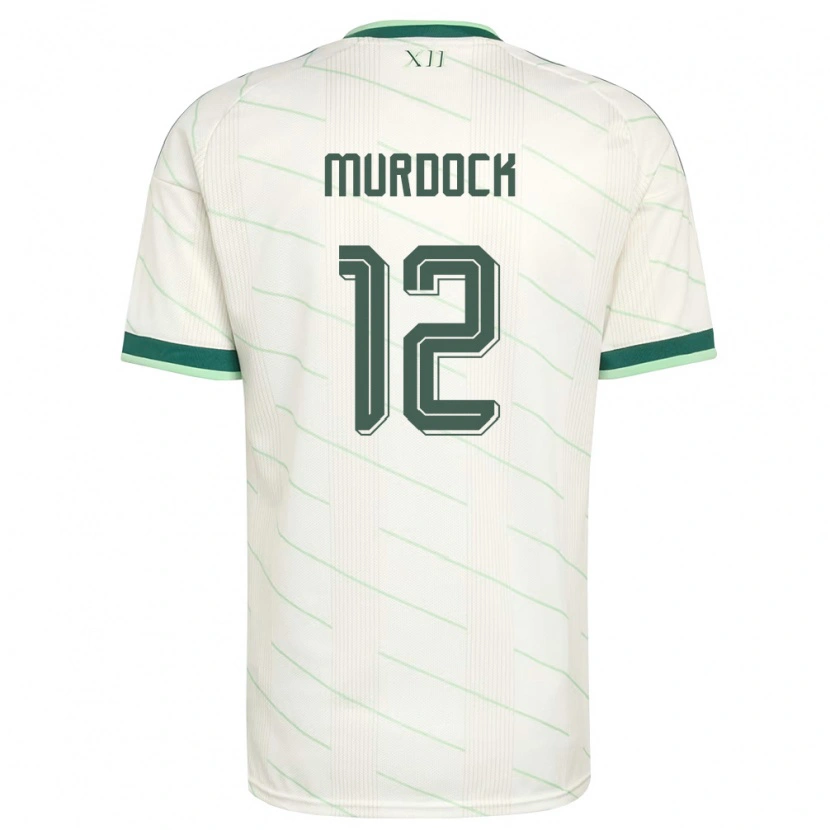 Danxen Mujer Camiseta Irlanda Del Norte Will Murdock #12 Blanco Verde 2ª Equipación 26-28 La Camisa