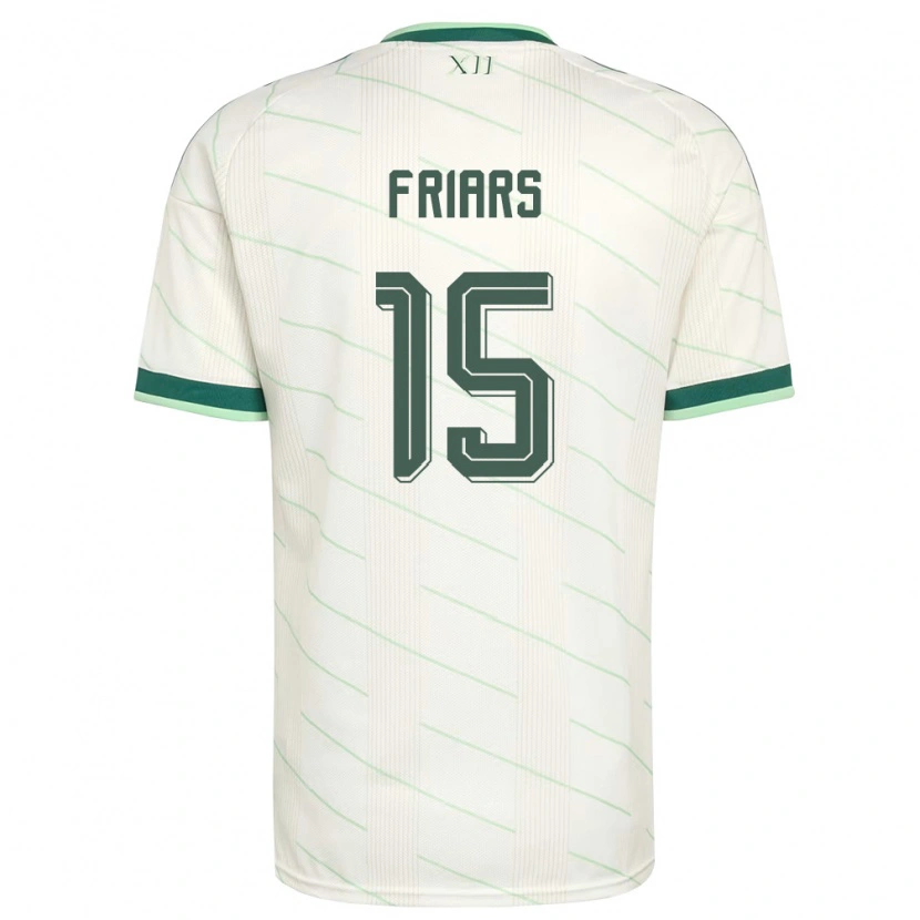 Danxen Mujer Camiseta Irlanda Del Norte Alfie Friars #15 Blanco Verde 2ª Equipación 26-28 La Camisa