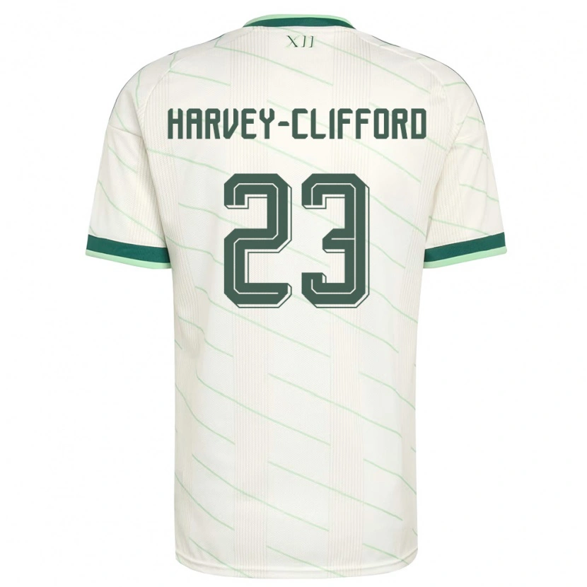 Danxen Mujer Camiseta Irlanda Del Norte Maddy Harvey-Clifford #23 Blanco Verde 2ª Equipación 26-28 La Camisa