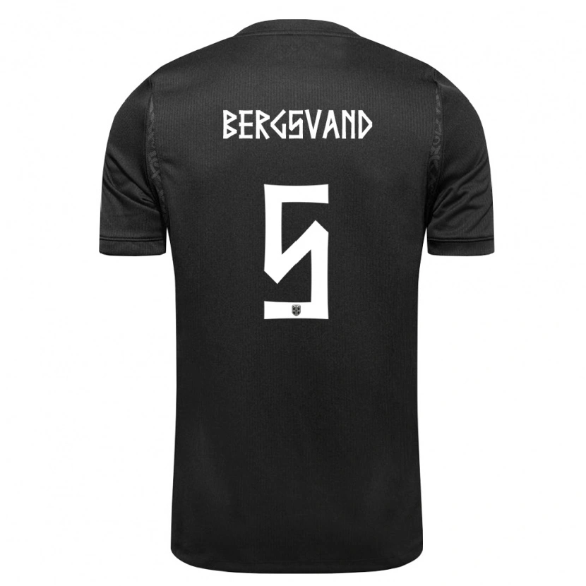 Danxen Mujer Camiseta Noruega Guro Bergsvand #5 Negro 2ª Equipación 26-28 La Camisa
