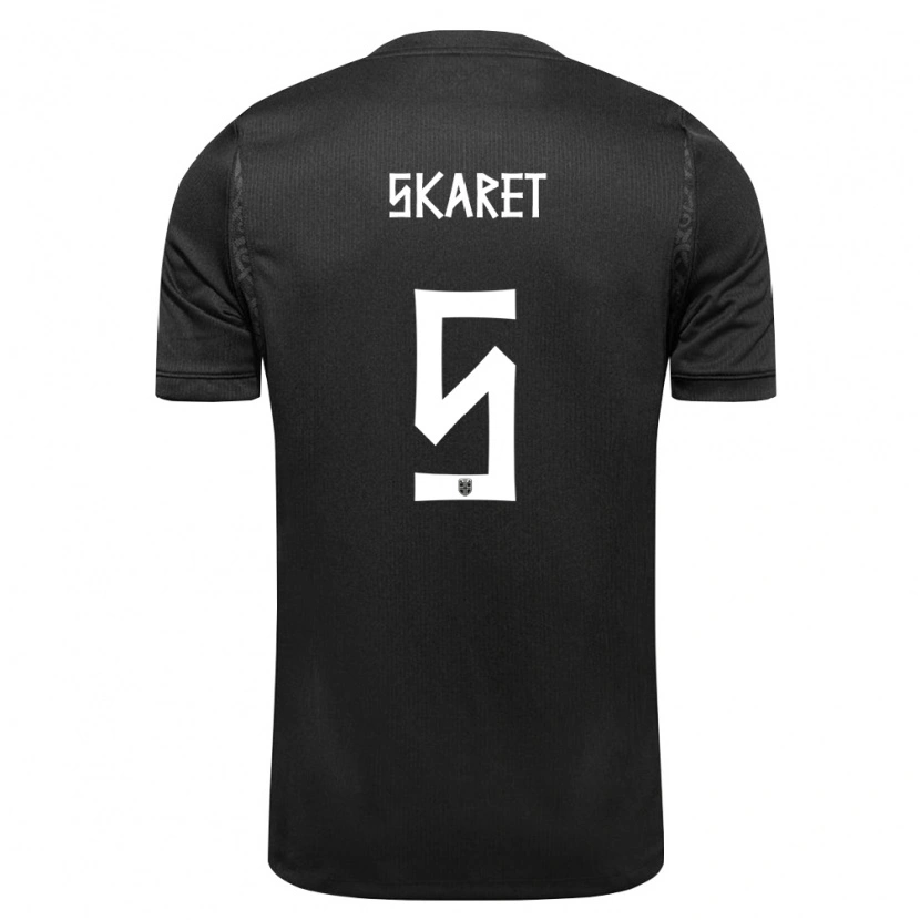 Danxen Mujer Camiseta Noruega Brage Skaret #5 Negro 2ª Equipación 26-28 La Camisa