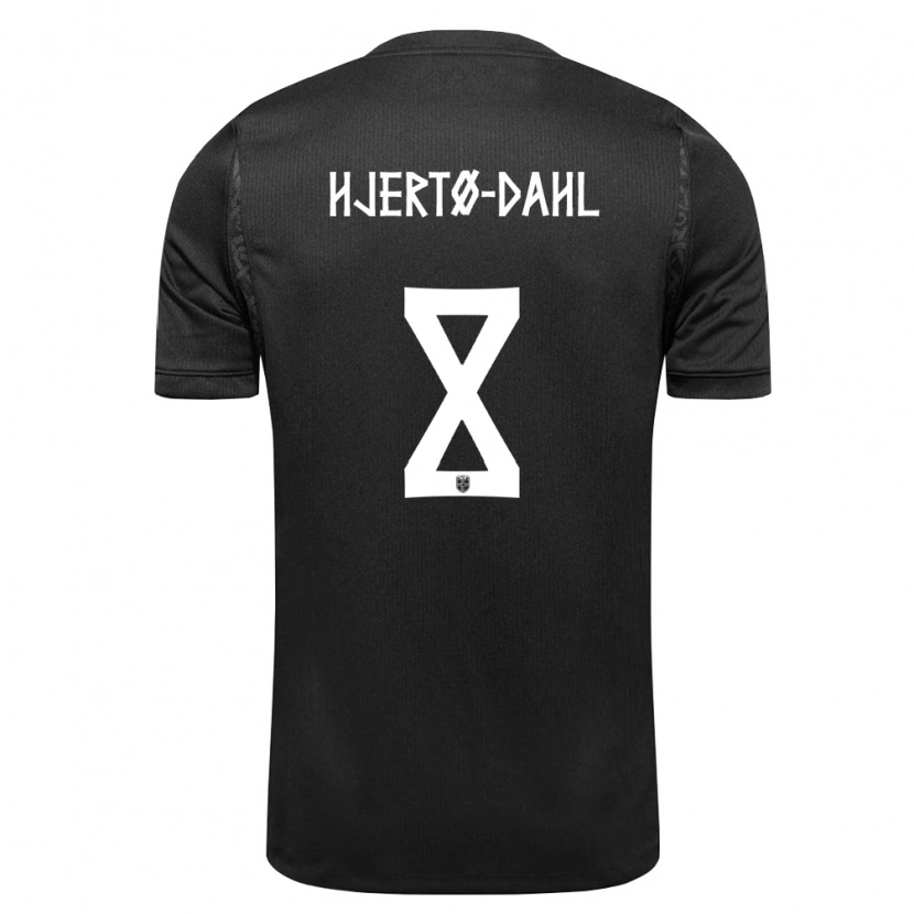Danxen Mujer Camiseta Noruega Jens Hjertø-Dahl #8 Negro 2ª Equipación 26-28 La Camisa