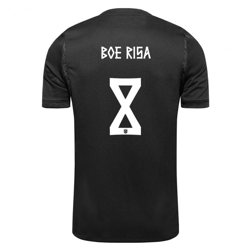Danxen Mujer Camiseta Noruega Vilde Bøe Risa #8 Negro 2ª Equipación 26-28 La Camisa