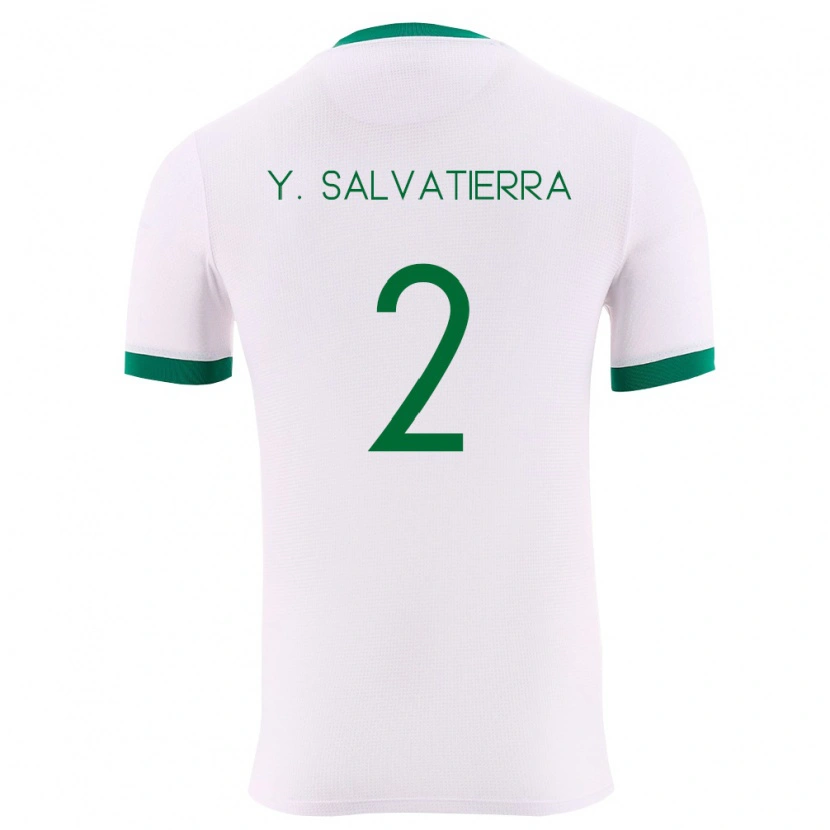 Danxen Mujer Camiseta Bolivia Yuditaz Jimena Salvatierra #2 Blanco Verde Rojo 2ª Equipación 26-28 La Camisa