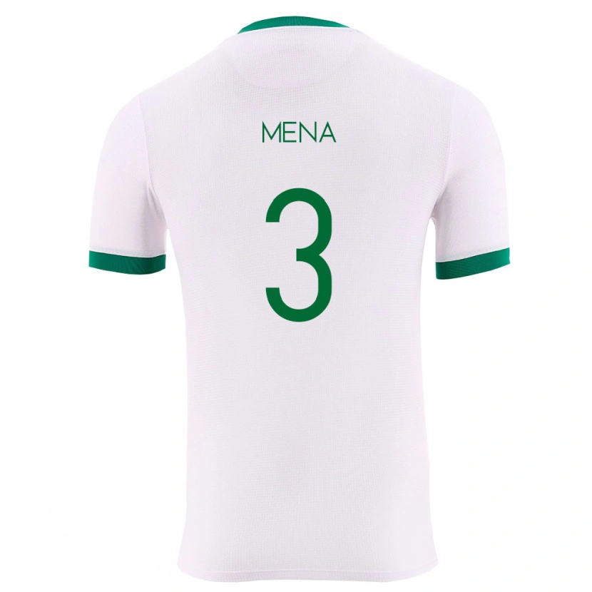 Danxen Mujer Camiseta Bolivia Fernando Mena #3 Blanco Verde Rojo 2ª Equipación 26-28 La Camisa