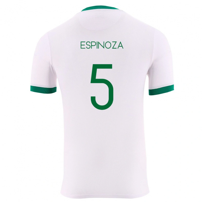 Danxen Mujer Camiseta Bolivia Matias Espinoza #5 Blanco Verde Rojo 2ª Equipación 26-28 La Camisa