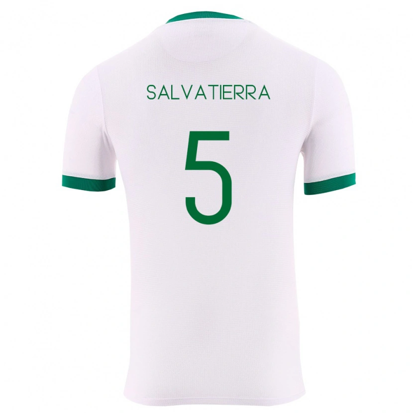 Danxen Mujer Camiseta Bolivia Érika Salvatierra #5 Blanco Verde Rojo 2ª Equipación 26-28 La Camisa