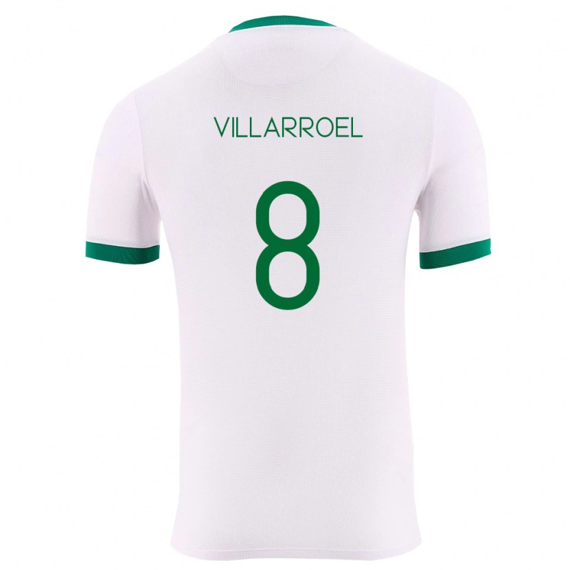 Danxen Mujer Camiseta Bolivia Moisés Villarroel #8 Blanco Verde Rojo 2ª Equipación 26-28 La Camisa