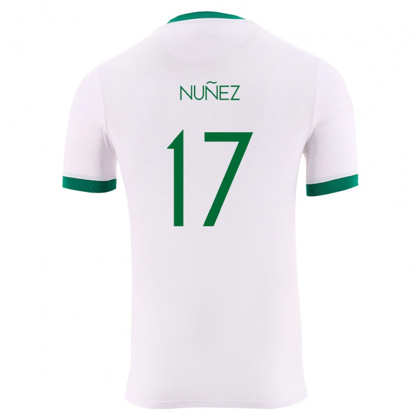 Danxen Mujer Camiseta Bolivia Bruno Nuñez #17 Blanco Verde Rojo 2ª Equipación 26-28 La Camisa