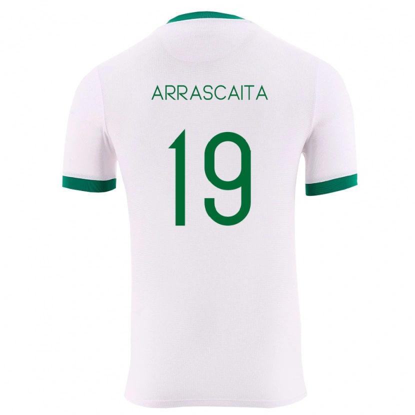 Danxen Mujer Camiseta Bolivia Jaime Arrascaita #19 Blanco Verde Rojo 2ª Equipación 26-28 La Camisa